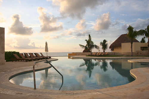 Mayakoba pool with a view