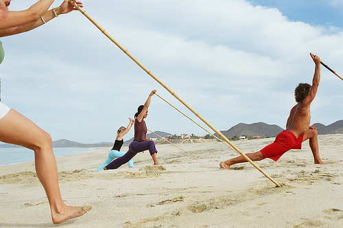 yoga on the beach